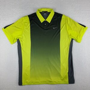 Tiger Woods Collection Polo Shirt Mens XXL 2XL Gray Performance Nike Dri Fit